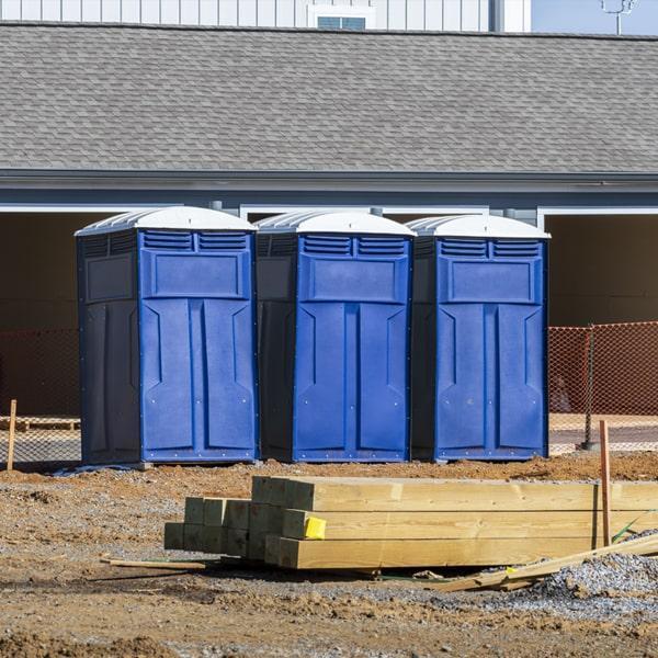 the portable restroom can be moved around on the work site as needed